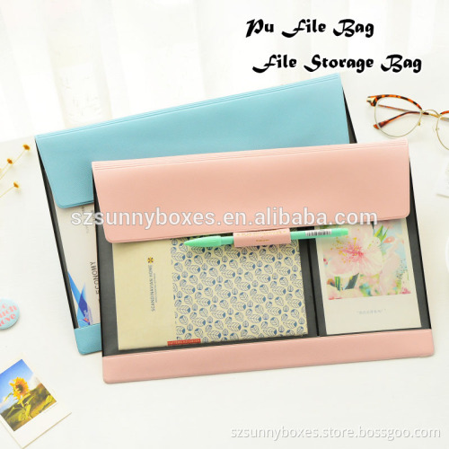 portable document carrying case , file folder briefcase ,pu